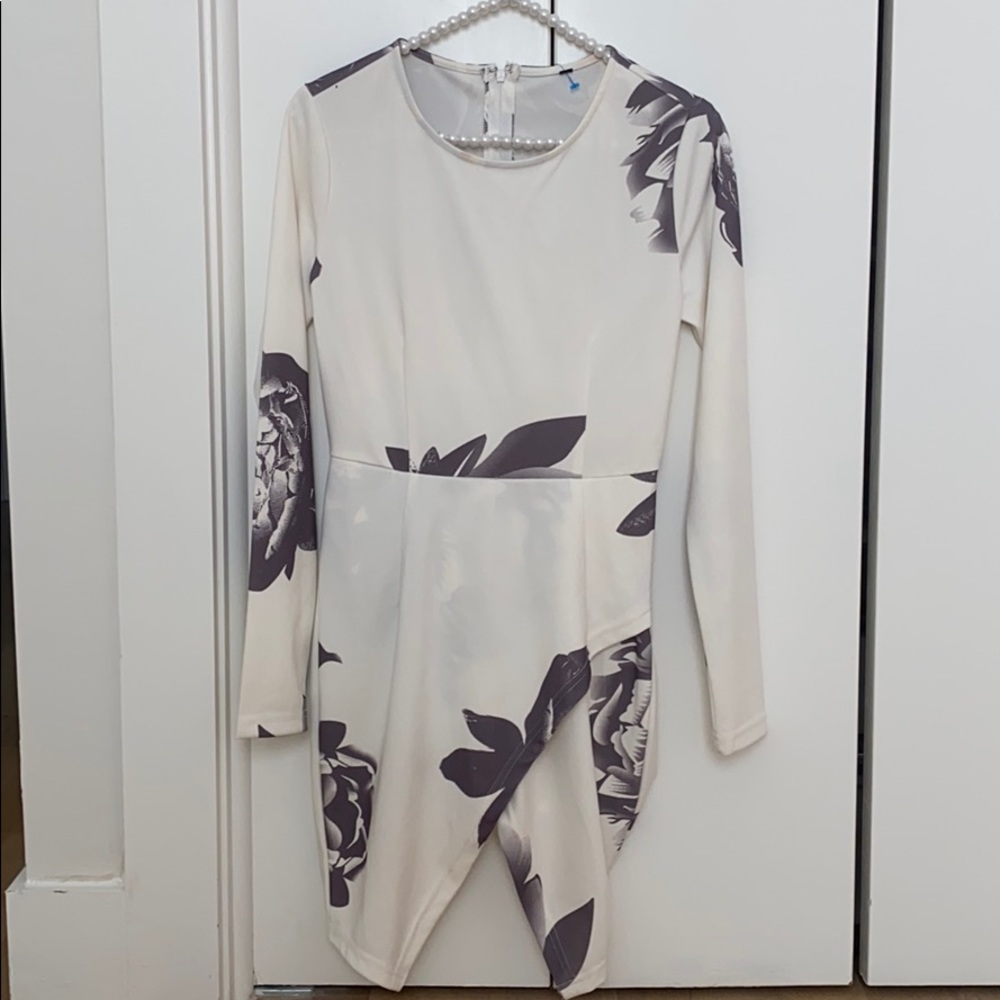 Asymmetric sexy mini dress